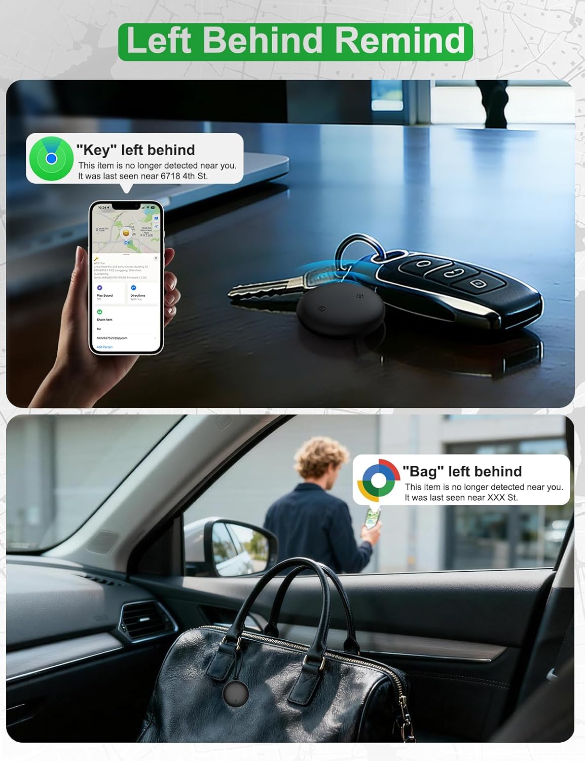 Tracker GPS Smart iOS & Android, Bluetooth/4G/LBS, Waterproof, Anti-Pierdere