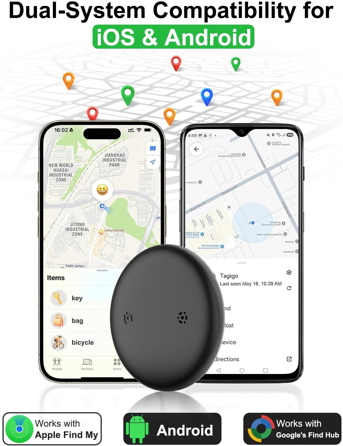 Tracker GPS Smart iOS & Android, Bluetooth/4G/LBS, Waterproof, Anti-Pierdere