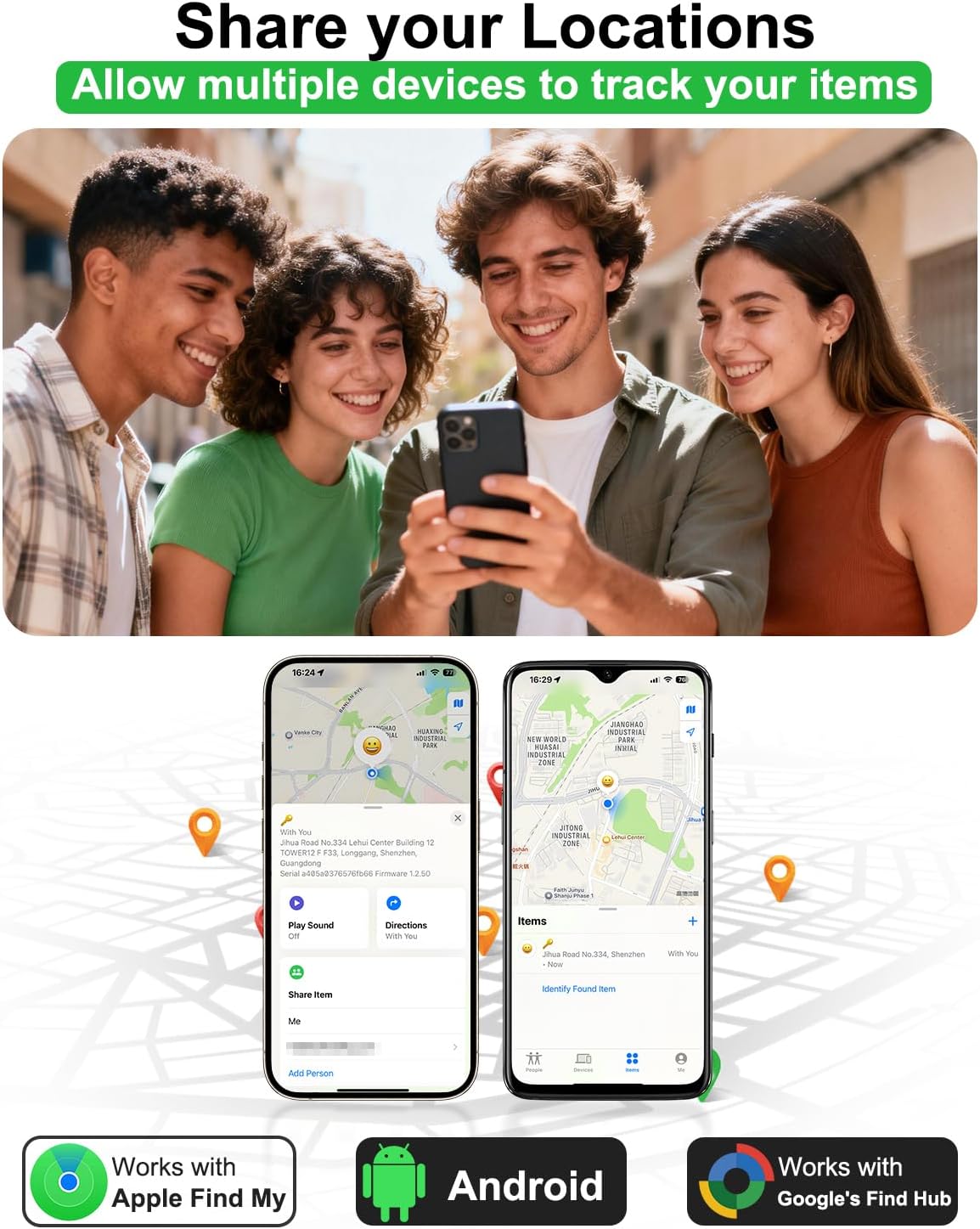 Tracker GPS Smart iOS & Android, Bluetooth/4G/LBS, Waterproof, Anti-Pierdere