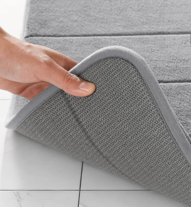 Covoraș de baie din poliester și microfibră, lavabil, antiderapant